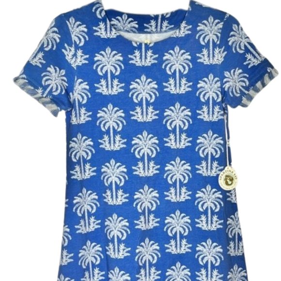 Spartina 449 Island Fringe Dress Blue Oyster Sheath - XS - Picture 3 of 12